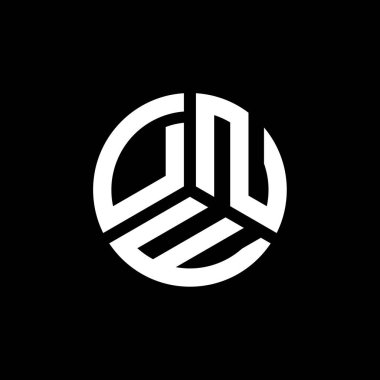 Beyaz arka planda DNE harf logosu tasarımı. DNE yaratıcı harflerin baş harfleri logo kavramı. DNE harf tasarımı.