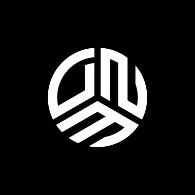 Beyaz arka planda DNM harf logosu tasarımı. DNM yaratıcı harflerin baş harfleri logo kavramı. DNM harf tasarımı.