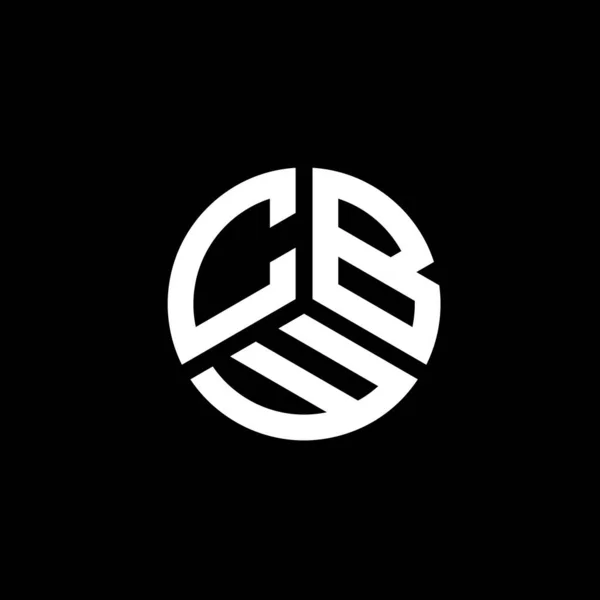 Beyaz Arkaplanda Cbw Harf Logosu Tasarımı Cbw Yaratıcı Harflerin Baş — Stok Vektör