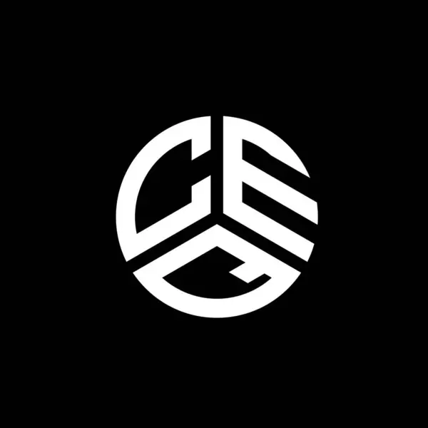 白い背景にCeqの手紙のロゴデザイン Ceqクリエイティブイニシャルレターロゴコンセプト Ceqレターデザイン — ストックベクタ