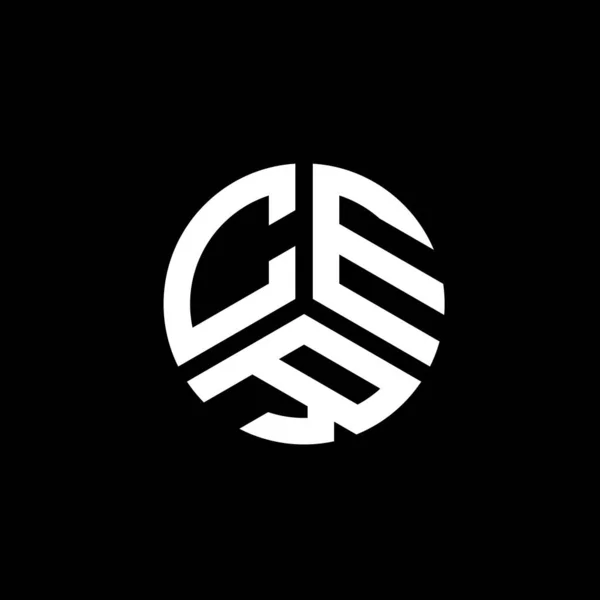 Дизайн Логотипа Cer Белом Фоне Cer Креативные Инициалы Буквенная Концепция — стоковый вектор