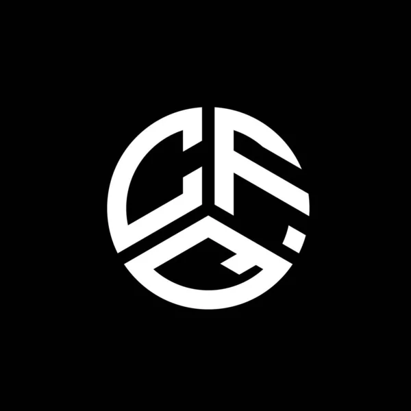 Projeto Logotipo Carta Cfq Fundo Branco Cfq Iniciais Criativas Conceito — Vetor de Stock