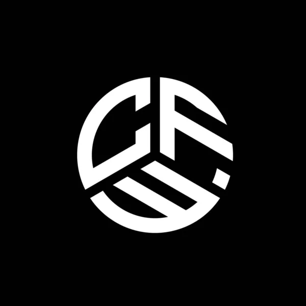 ホワイトを基調としたCfwレターロゴデザイン Cfwクリエイティブイニシャルレターロゴコンセプト Cfwレターデザイン — ストックベクタ