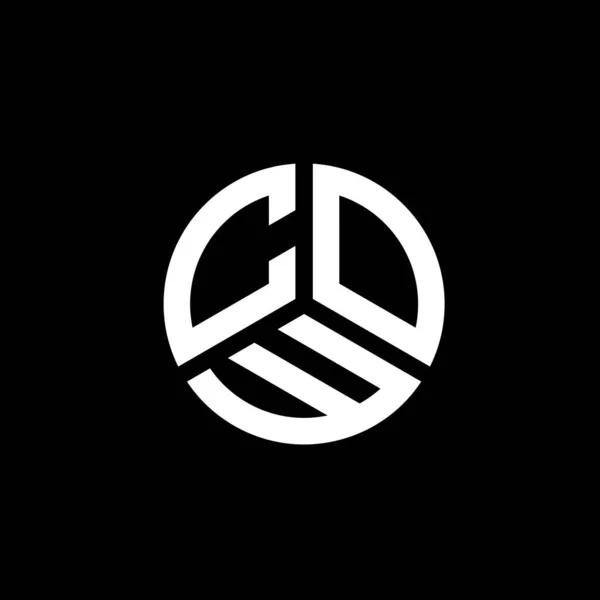 白い背景にCowの手紙のロゴデザイン Cowクリエイティブイニシャルレターロゴコンセプト Cowレターデザイン — ストックベクタ