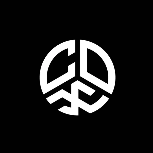 Beyaz Arka Planda Cox Harf Logosu Tasarımı Cox Yaratıcı Harflerin — Stok Vektör