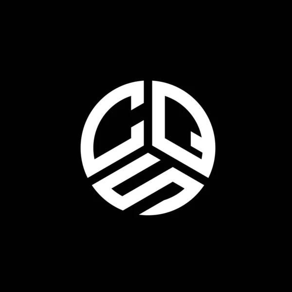 Logo Lettera Cqs Disegno Sfondo Bianco Cqs Creativo Iniziali Lettera — Vettoriale Stock