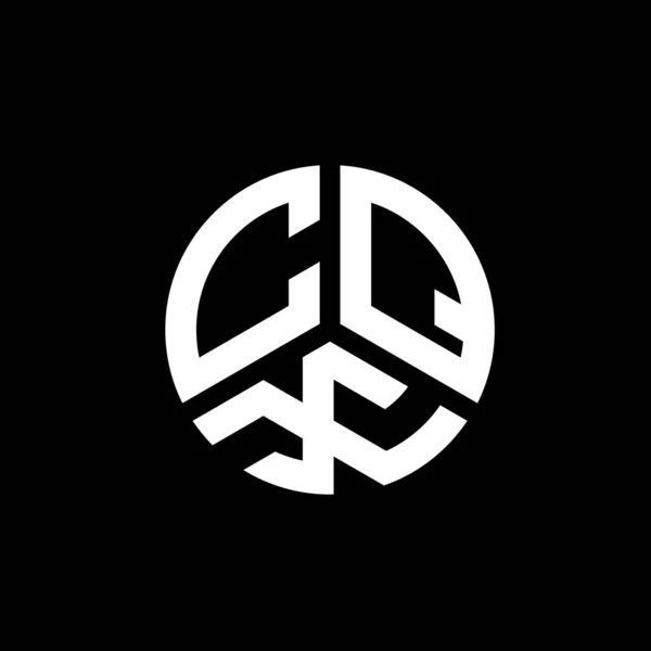 Beyaz Arkaplanda Cqx Harf Logosu Tasarımı Cqx Yaratıcı Harflerin Baş — Stok Vektör