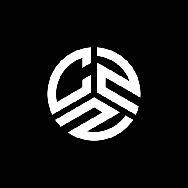 Diseño Del Logotipo Letra Czz Sobre Fondo Blanco Czz Iniciales — Vector de stock