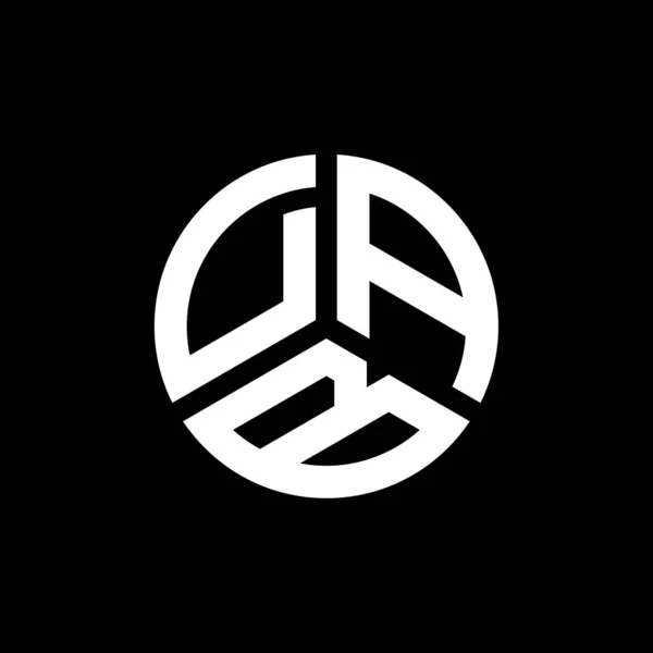 Klecks Buchstabe Logo Design Auf Weißem Hintergrund Dab Kreative Initialen — Stockvektor