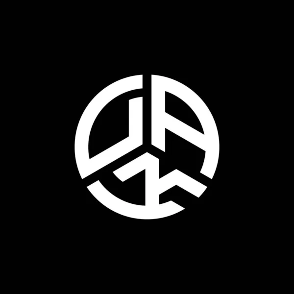 Projeto Logotipo Carta Dak Fundo Branco Dak Iniciais Criativas Conceito —  Vetores de Stock