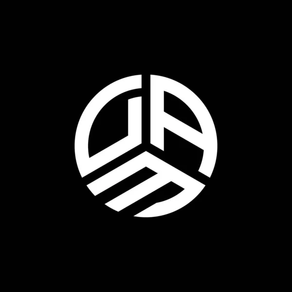 Design Logotipo Carta Dam Fundo Branco Dam Iniciais Criativas Conceito — Vetor de Stock