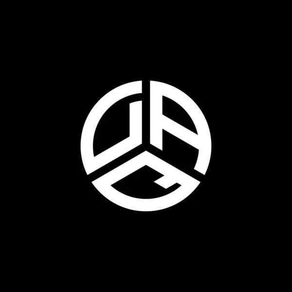 Projeto Logotipo Carta Daq Fundo Branco Daq Iniciais Criativas Conceito —  Vetores de Stock