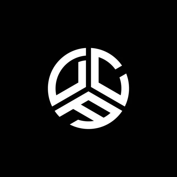 Dca Logo Ontwerp Witte Achtergrond Dca Creatieve Initialen Letter Logo — Stockvector