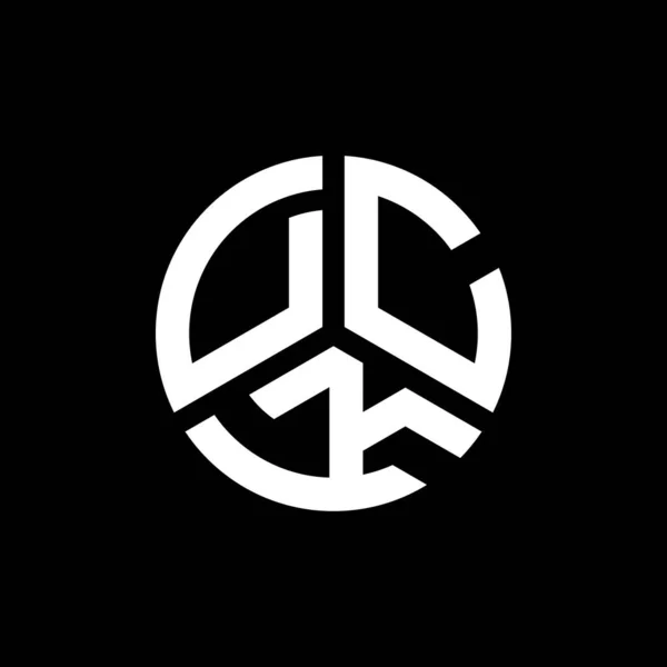 Dck Lettre Logo Design Sur Fond Blanc Dck Initiales Créatives — Image vectorielle