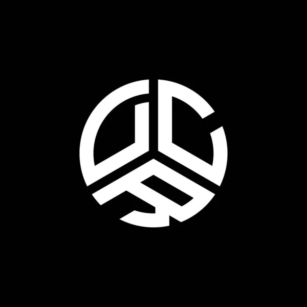 Design Logotipo Carta Dcr Fundo Branco Dcr Iniciais Criativas Conceito — Vetor de Stock