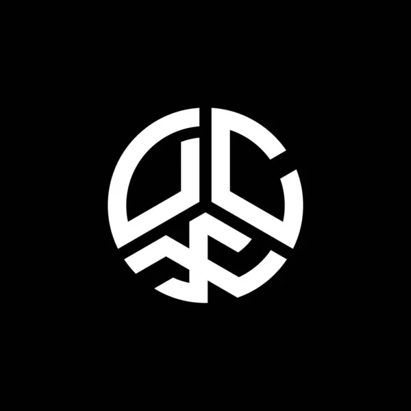 Beyaz Arkaplanda Dcx Harf Logosu Tasarımı Dcx Yaratıcı Harflerin Baş — Stok Vektör