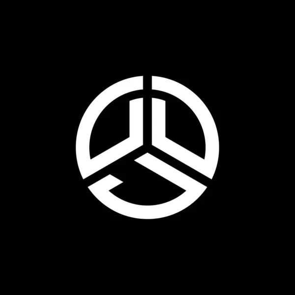 Desain Logo Surat Ddj Pada Latar Belakang Putih Ddj Kreatif - Stok Vektor