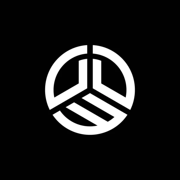 Projekt Logo Litery Ddw Białym Tle Ddw Twórcze Inicjały Koncepcja — Wektor stockowy