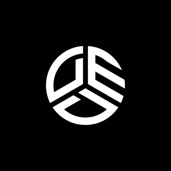 Desain Logo Surat Ded Pada Latar Belakang Putih Ded Kreatif - Stok Vektor