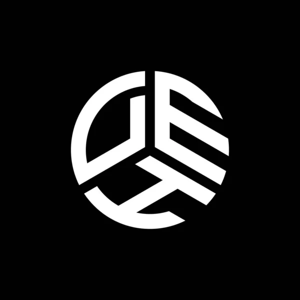 Deh Design Logotipo Carta Fundo Branco Deh Iniciais Criativas Conceito — Vetor de Stock
