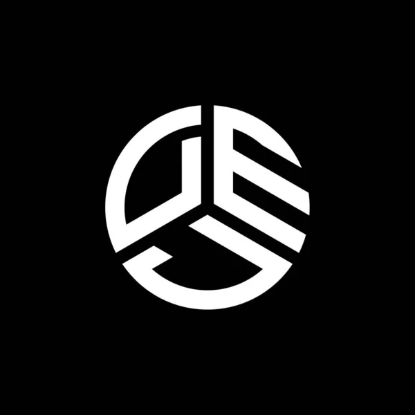Дизайн Логотипа Dej Белом Фоне Концепция Логотипа Dej Creative Initials — стоковый вектор