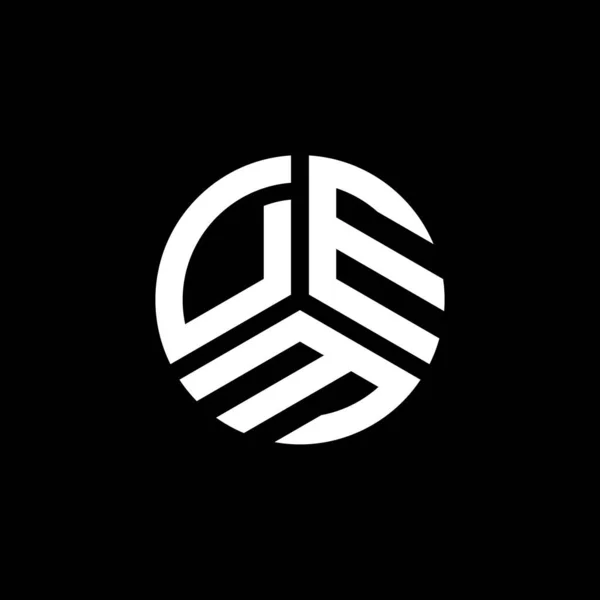 Diseño Del Logotipo Letra Dem Sobre Fondo Blanco Dem Iniciales — Archivo Imágenes Vectoriales