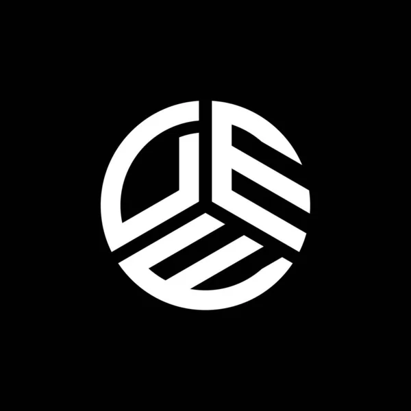 Dew Carta Logotipo Design Fundo Branco Dew Iniciais Criativas Conceito — Vetor de Stock