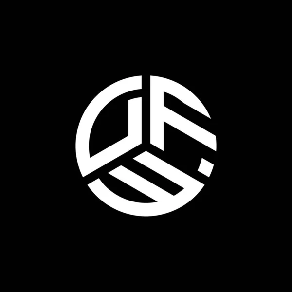 Dfw Letter Logo Ontwerp Witte Achtergrond Dfw Creatieve Initialen Letter — Stockvector