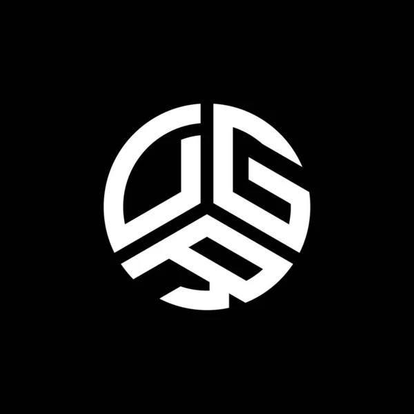 Diseño Del Logotipo Letra Dgr Sobre Fondo Blanco Dgr Iniciales — Vector de stock