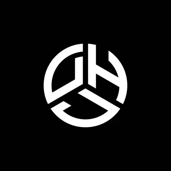 Dessin Logo Lettre Dhj Sur Fond Blanc Dhj Initiales Créatives — Image vectorielle