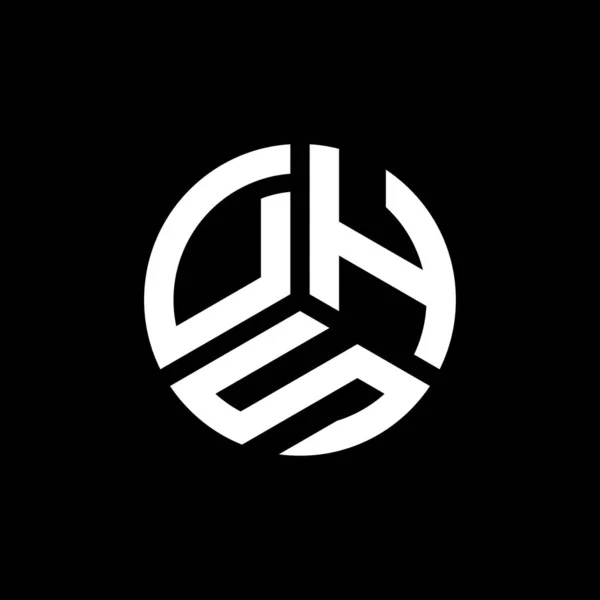 Diseño Del Logotipo Letra Dhs Sobre Fondo Blanco Dhs Iniciales — Archivo Imágenes Vectoriales
