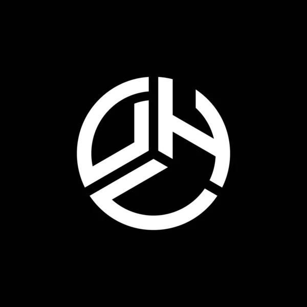 Design Logo Lettre Dhv Sur Fond Blanc Dhv Initiales Créatives — Image vectorielle