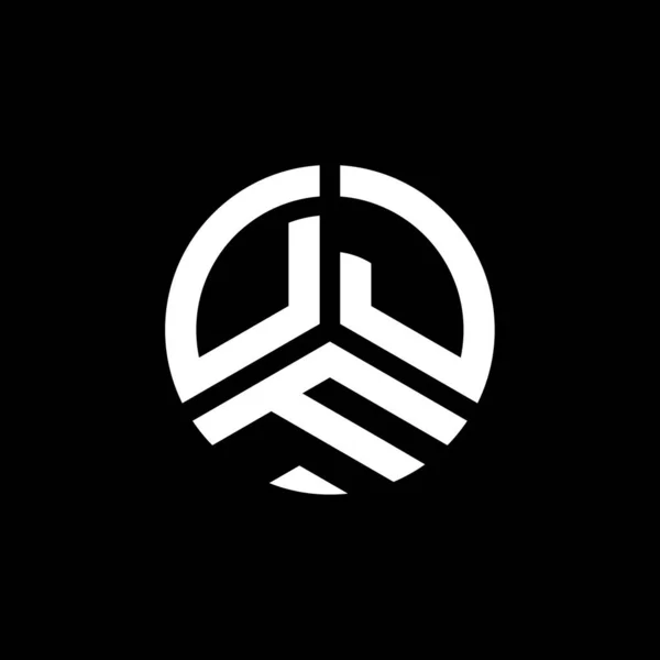 Logo Desain Huruf Djf Pada Latar Belakang Putih Djf Kreatif - Stok Vektor