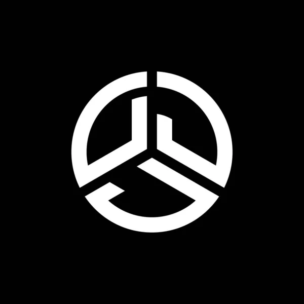 Design Del Logo Della Lettera Djj Sfondo Bianco Logo Creativo — Vettoriale Stock