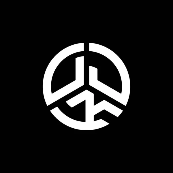 Σχεδιασμός Λογότυπου Γραμμάτων Djk Λευκό Φόντο Djk Δημιουργικά Αρχικά Γράμματα — Διανυσματικό Αρχείο