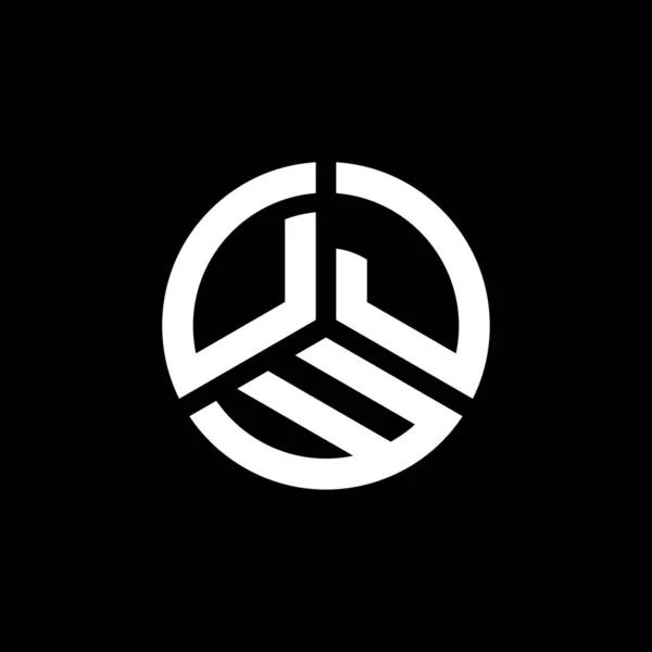 Дизайн Логотипа Djw Белом Фоне Творческие Инициалы Буквы Логотип Концепции — стоковый вектор