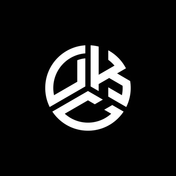 Diseño Del Logotipo Letra Dkc Sobre Fondo Blanco Dkc Iniciales — Vector de stock