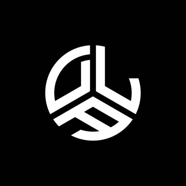 Dla Logo Ontwerp Witte Achtergrond Dla Creatieve Initialen Letter Logo — Stockvector