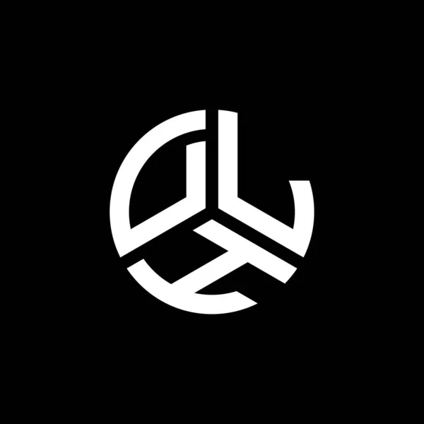 Dlh Bokstav Logotyp Design Vit Bakgrund Dlh Kreativa Initialer Brev — Stock vektor