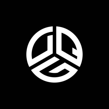 Beyaz arka planda DQG harf logosu tasarımı. DQG yaratıcı harflerin baş harfleri logo kavramı. DQG harf tasarımı.