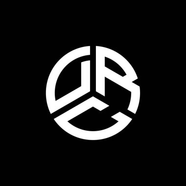 Beyaz arka planda DRC harf logosu tasarımı. DRC yaratıcı harflerin baş harfleri logo kavramı. DRC harf tasarımı.