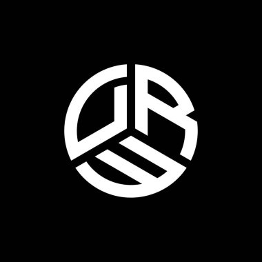 Beyaz arkaplanda DRW harf logosu tasarımı. DRW yaratıcı harflerin baş harfleri logo kavramı. DRW harf tasarımı.