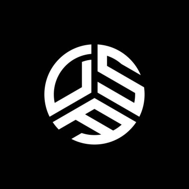 Beyaz arka planda DSA harf logosu tasarımı. DSA yaratıcı harflerin baş harfleri logo kavramı. DSA harf tasarımı.