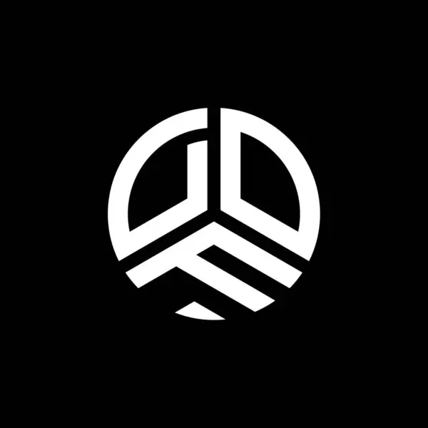 Dof Lettera Logo Disegno Sfondo Bianco Dof Creativo Iniziali Lettera — Vettoriale Stock