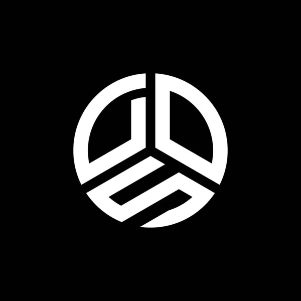 Logo Huruf Dos Desain Pada Latar Belakang Putih Dos Kreatif - Stok Vektor