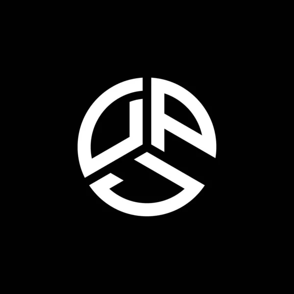 Diseño Del Logotipo Letra Dpj Sobre Fondo Blanco Dpj Iniciales — Vector de stock