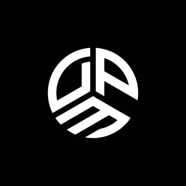 Dpm Logo Ontwerp Witte Achtergrond Dpm Creatieve Initialen Letter Logo — Stockvector