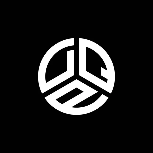 Logo Della Lettera Dqp Sfondo Bianco Concetto Logo Lettera Iniziali — Vettoriale Stock