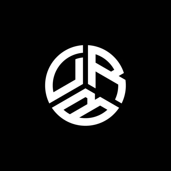 白い背景にDrbの文字のロゴデザイン Drbクリエイティブイニシャルレターロゴコンセプト Drbレターデザイン — ストックベクタ