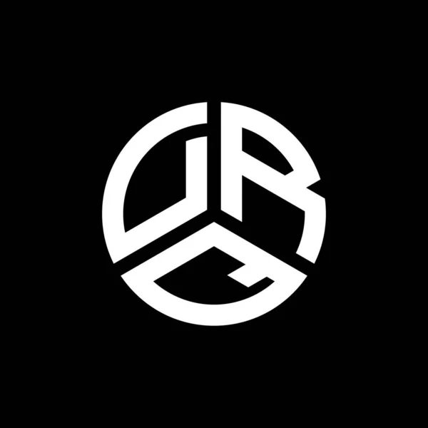 Beyaz Arka Planda Drq Harf Logosu Tasarımı Drq Yaratıcı Harflerin — Stok Vektör